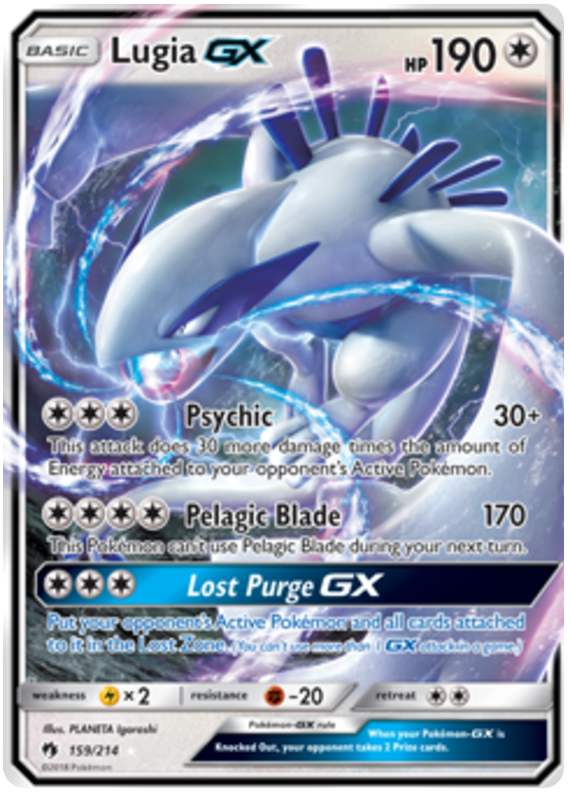 Pokemon Card Lost Thunder 159/214 Lugia GX Ultra Rare *MINT*