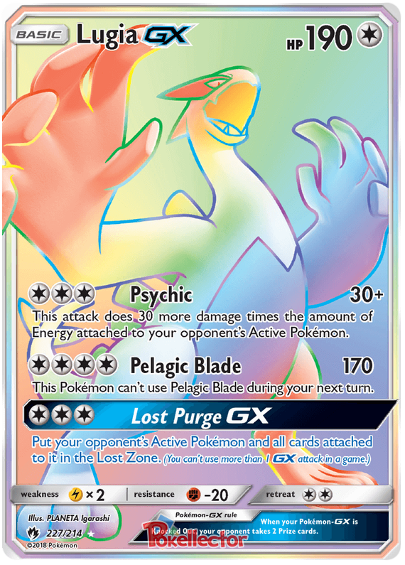 Pokemon Card Lost Thunder 227/214 Lugia GX Hyper Rare *MINT*