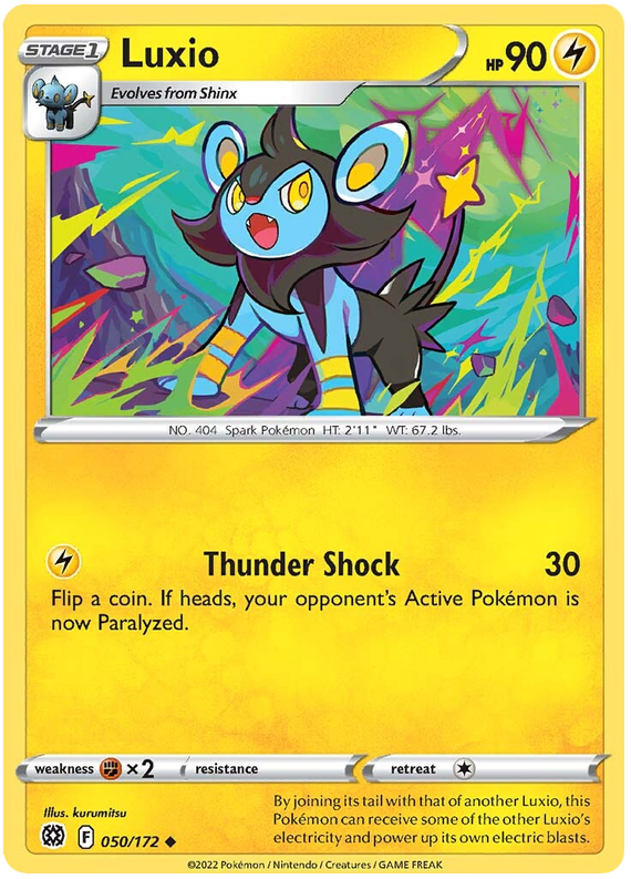 Pokemon Card Brilliant Stars 050/172 50/172 Luxio Uncommon