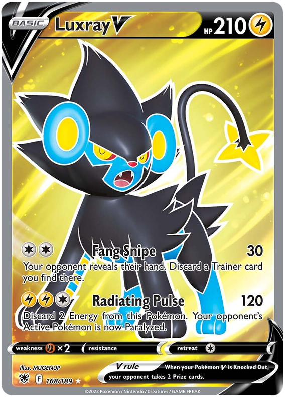 Pokemon Card Astral Radiance 168/189 Luxray V Full Art