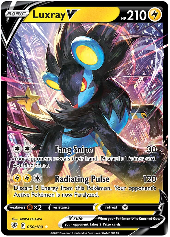 Pokemon Card Astral Radiance 50/189 050/189 Luxray V Ultra Rare *MINT*