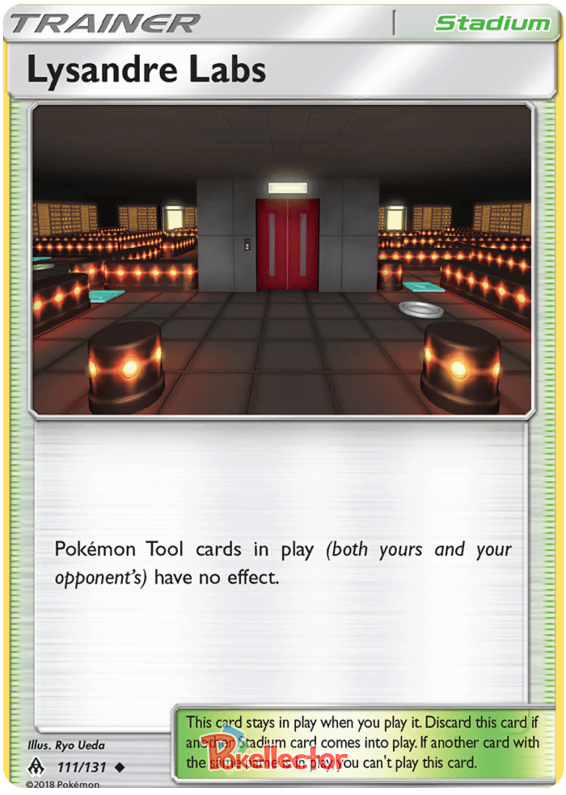 Pokemon Card Forbidden Light 111/131 Lysandre Labs Stadium Uncommon *MINT*