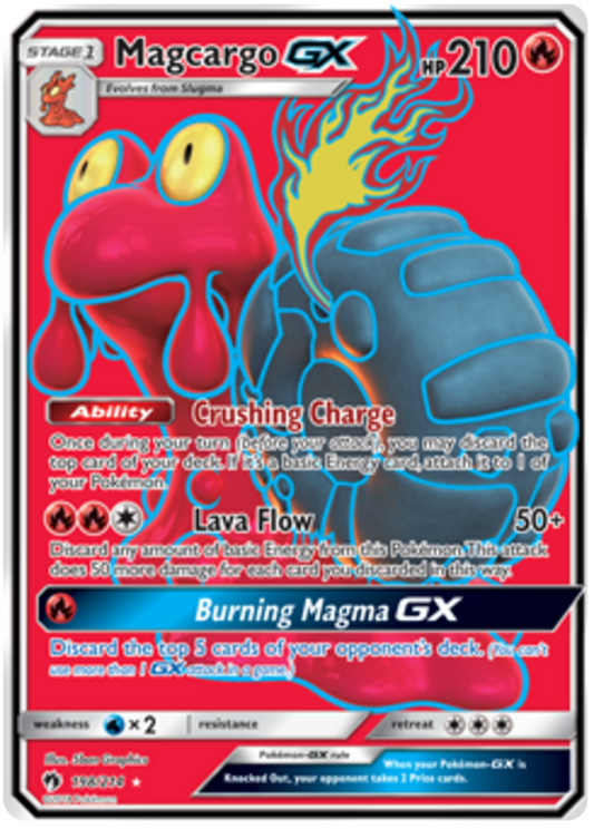 Pokemon Card Lost Thunder 198/214 Magcargo GX Full Art *MINT*