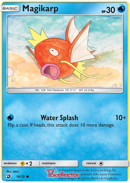 Pokemon Card Dragon Majesty 19/070 019/070 Magikarp Common