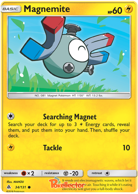 Pokemon Card Forbidden Light 34/131 034/131 Magnemite Common *MINT*