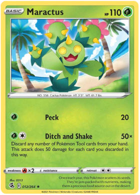 Pokemon Card Fusion Strike 012/264 12/264 Maractus Rare