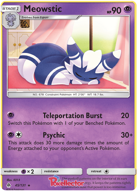Pokemon Card Forbidden Light 45/131 045/131 Meowstic Rare *MINT*