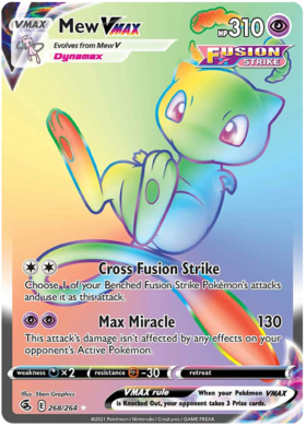 Pokemon Card Fusion Strike 268/264 Mew VMAX Hyper Rare