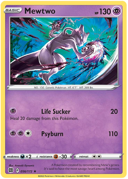 Pokemon Card Brilliant Stars 056/172 56/172 Mewtwo Rare