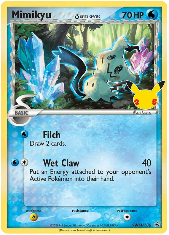 Pokemon Card SWSH Black Star Promos SWSH136 Mimikyu