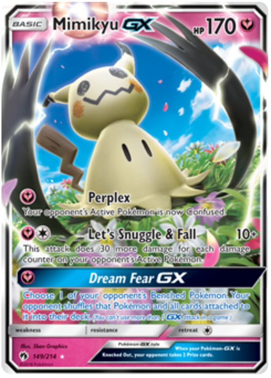 Pokemon Card Lost Thunder 149/214 Mimikyu GX Ultra Rare *MINT*