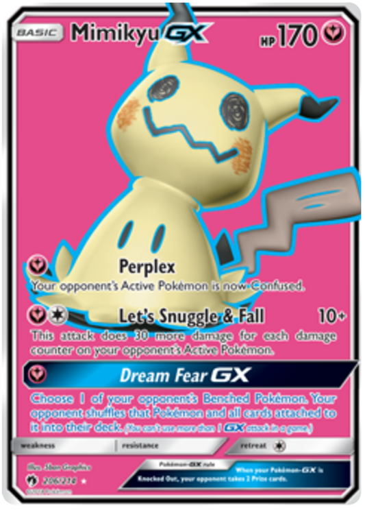 Pokemon Card Lost Thunder 206/214 Mimikyu GX Full Art *MINT*