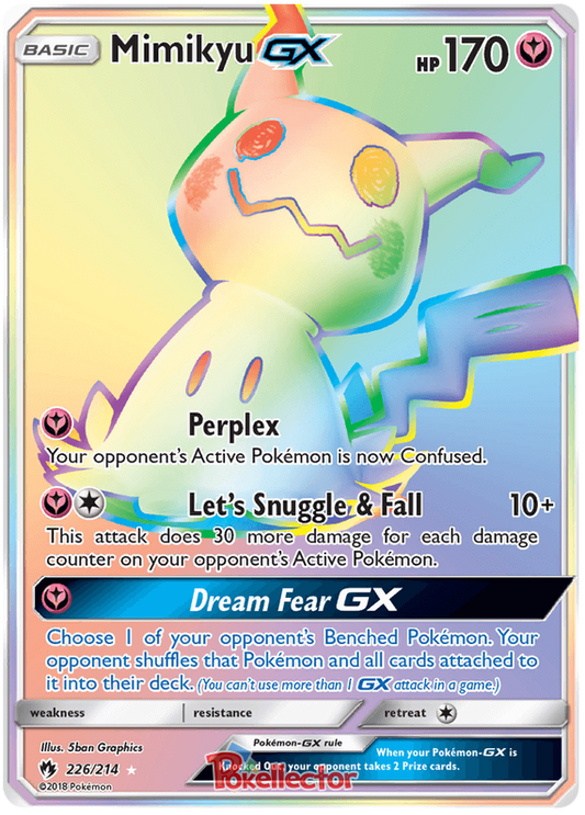 Pokemon Card Lost Thunder 226/214 Mimikyu GX Hyper Rare *MINT*