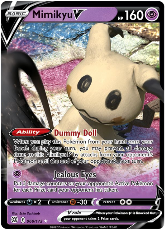 Pokemon Card Brilliant Stars 068/172 68/172 Mimikyu V Ultra Rare *M*