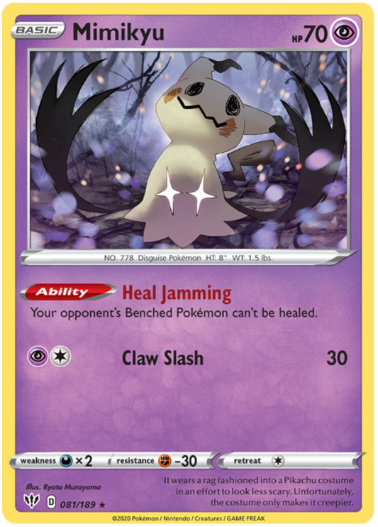 Pokemon Card Darkness Ablaze 81/189 081/189 Mimikyu Rare