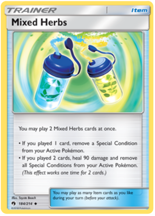 Pokemon Card Lost Thunder 184/214 Mixed Herbs Item Uncommon *MINT*