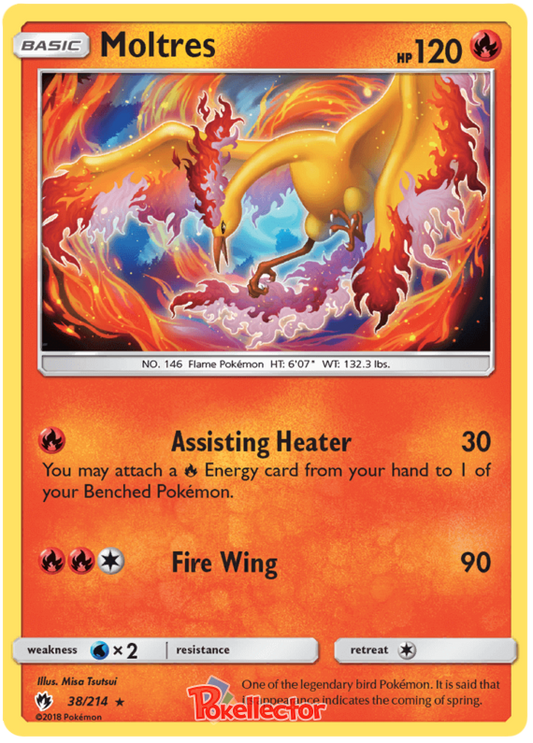 Pokemon Card Lost Thunder 38/214 038/214 Moltres Rare *MINT*