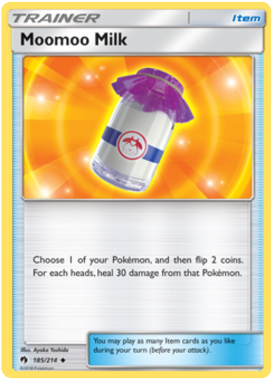 Pokemon Card Lost Thunder 185/214 Moomoo Milk Item Uncommon *MINT*