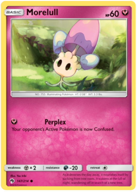 Pokemon Card Lost Thunder 147/214 Morelull Common *MINT*
