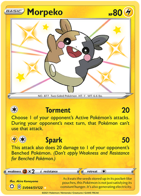 <transcy>Pokemon Card Shining Fates SV044 / SV122 SV44 / SV122 Morpeko Shiny Rare</transcy>