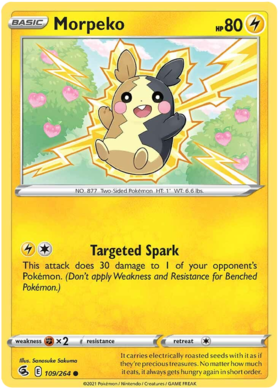 Pokemon Card Fusion Strike 109/264 Morpeko Common