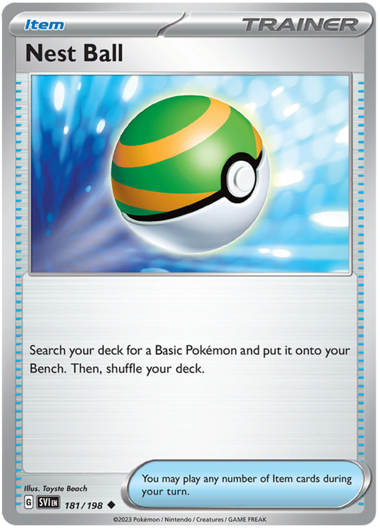 Pokemon Card Scarlet & Violet 181/198 Nest Ball Item Uncommon *MINT*