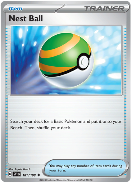 Pokemon Card Scarlet & Violet 181/198 Nest Ball Item Uncommon *MINT*