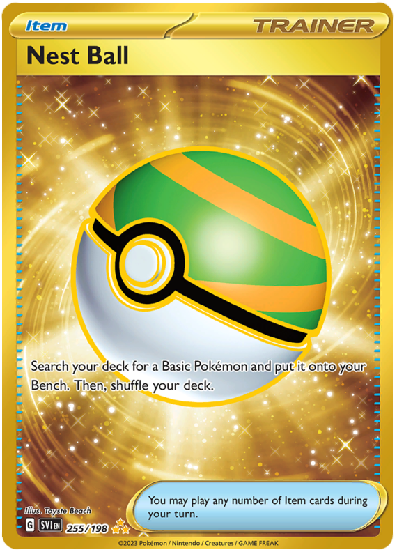 Pokemon Card Scarlet & Violet 255/198 Nest Ball Item Hyper Rare *MINT*