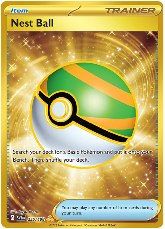 Pokemon Card Scarlet & Violet 255/198 Nest Ball Item Hyper Rare *MINT*