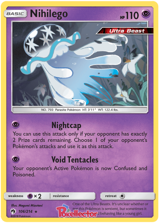 Pokemon Card Lost Thunder 106/214 Nihilego Holo Rare *MINT*