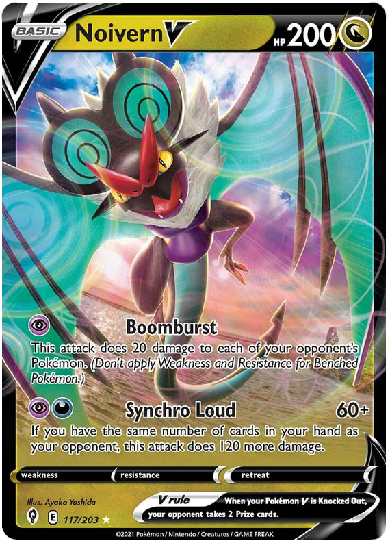 Pokemon Card Evolving Skies 117/203 117/203 Noivern V Ultra Rare *M*