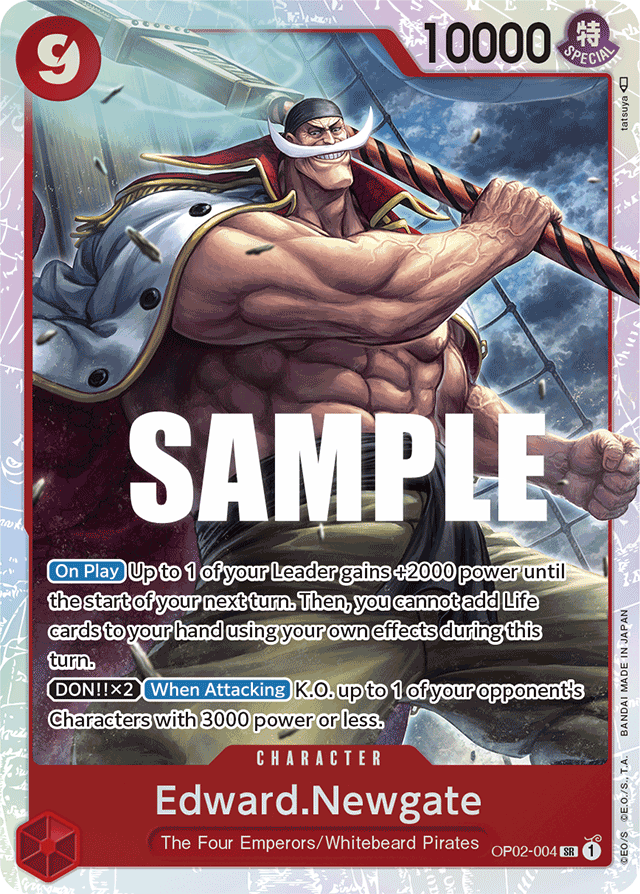 One Piece Card Paramount War Edward.Newgate OP02-004 SR