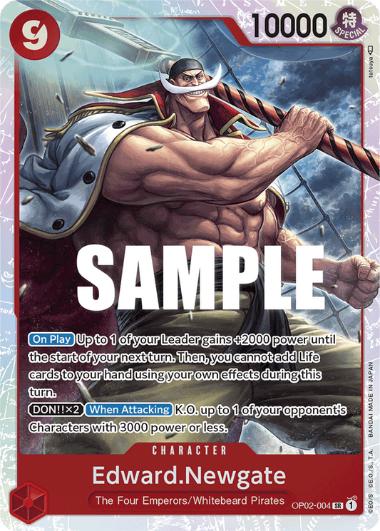 One Piece Card Paramount War Edward.Newgate OP02-004 SR