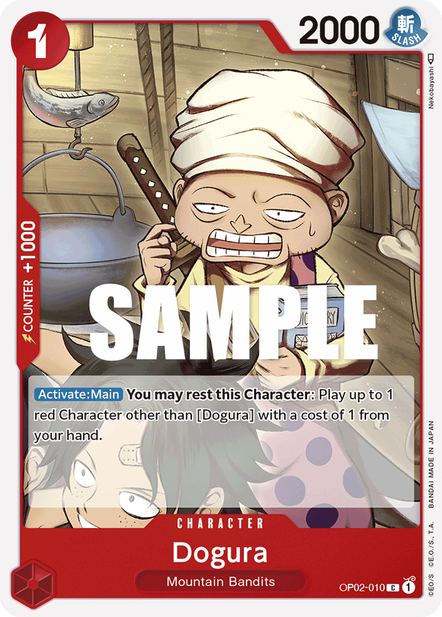 One Piece Card Paramount War Dogura OP02-010 C