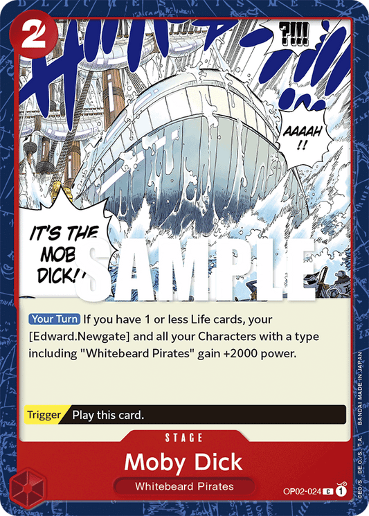 One Piece Card Paramount War Moby Dick OP02-024 C