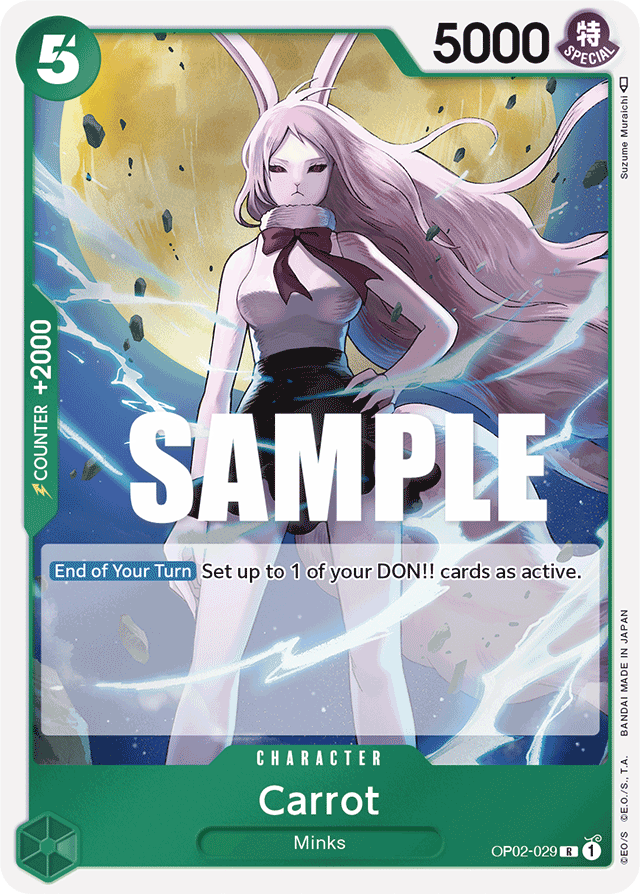 One Piece Card Paramount War Carrot OP02-029 R