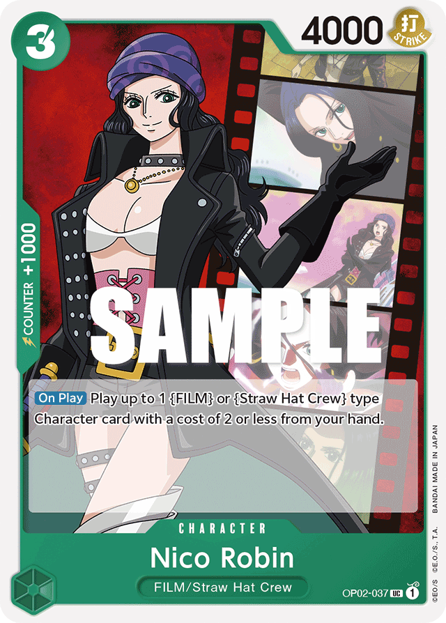 One Piece Card Paramount War Nico Robin OP02-037 UC