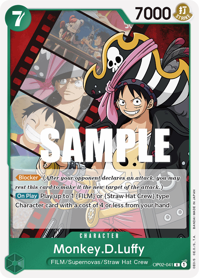 One Piece Card Paramount War Monkey.D.Luffy OP02-041 R