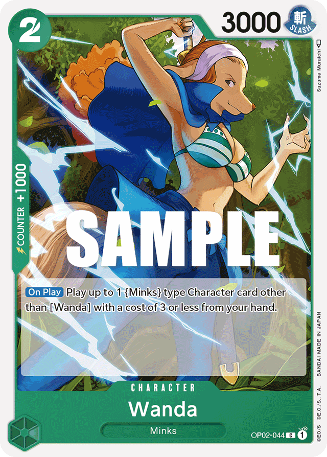 One Piece Card Paramount War Wanda OP02-044 C