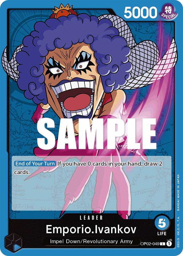 One Piece Card Paramount War Emporio.Ivankov OP02-049 L