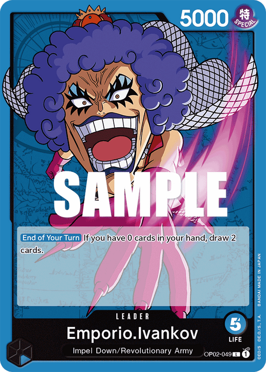 One Piece Card Paramount War Emporio.Ivankov OP02-049 L