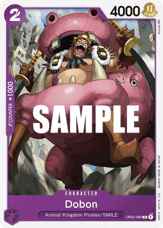 One Piece Card Paramount War Dobon OP02-080 C