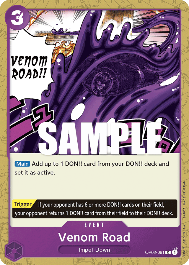 One Piece Card Paramount War Venom Road OP02-091 C