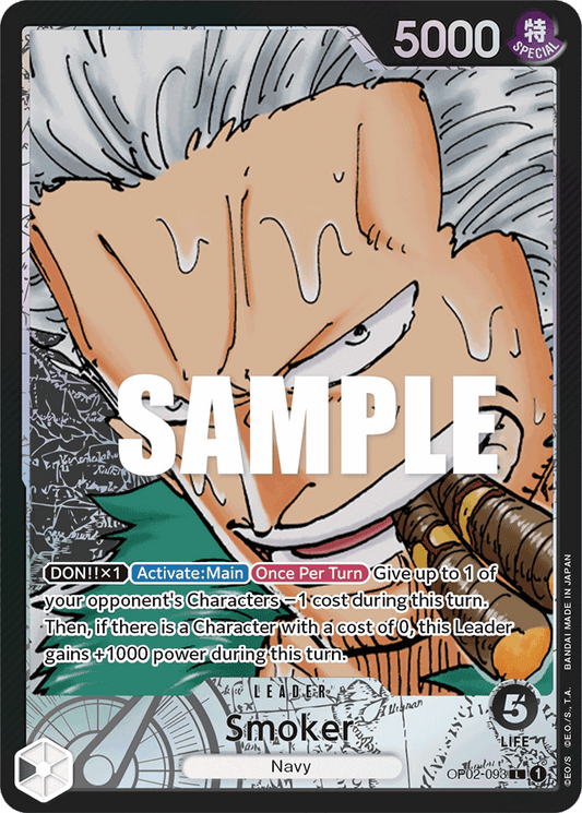 One Piece Card Paramount War Smoker Alt Art OP02-093 L