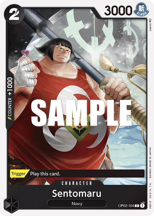 One Piece Card Paramount War Sentomaru OP02-104 C