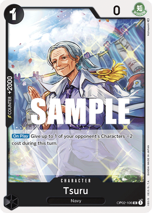 One Piece Card Paramount War Tsuru OP02-106 UC