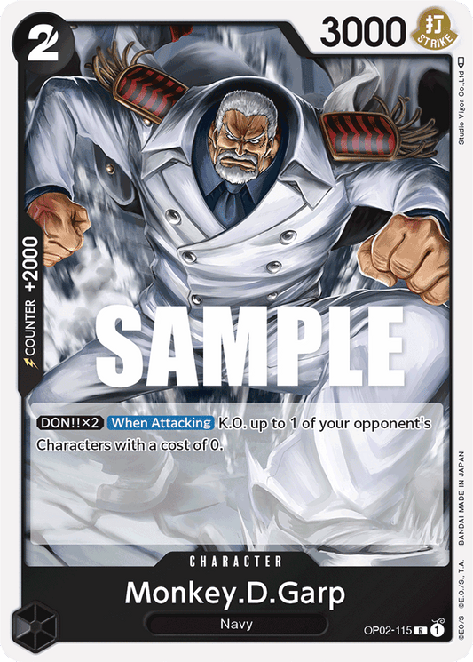 One Piece Card Paramount War Monkey.D.Garp OP02-115 R