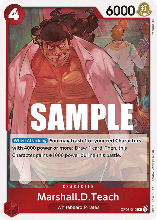 One Piece Card Pillars of Strength Marshall.D.Teach OP03-012 R