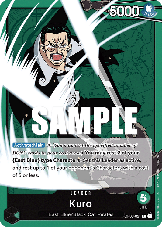 One Piece Card Pillars of Strength Kuro OP03-021 L