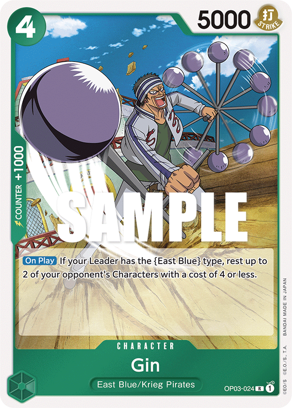 One Piece Card Pillars of Strength Gin OP03-024 R